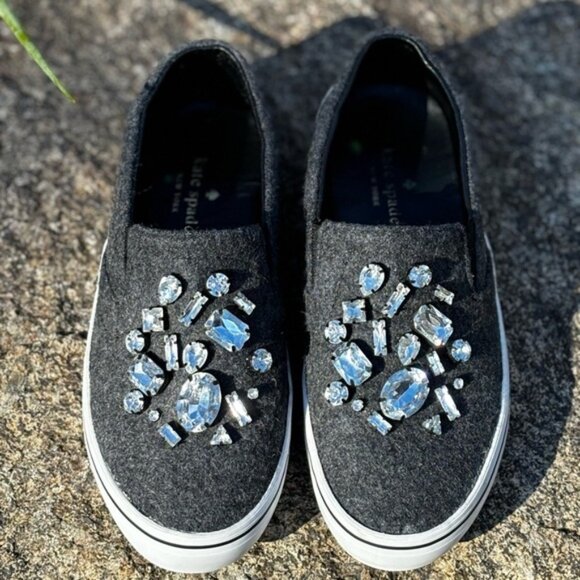 Kate Spade embellished slip on sneakers - Picture 1 of 8